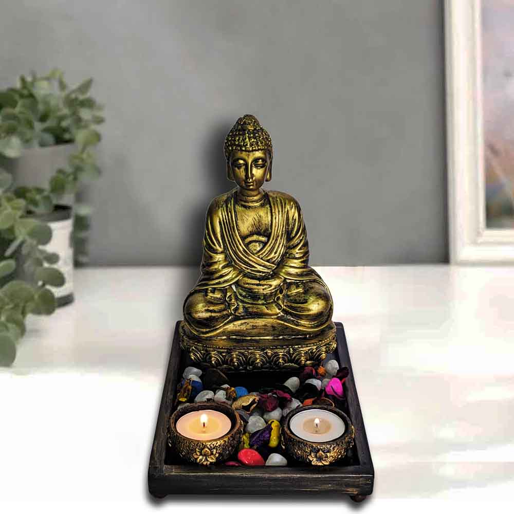 Buy Meditating Buddha Statue on Tray Online